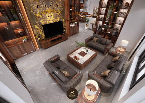 Sofa gỗ óc chó BENTLEY SF - 01